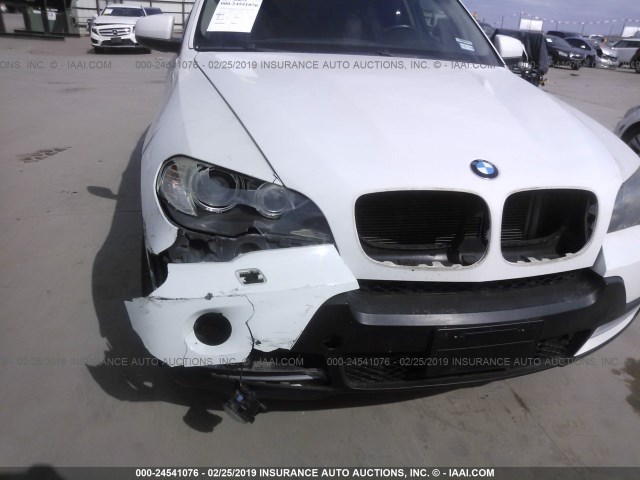 5UXFE43569L263310 - 2009 BMW X5 XDRIVE30I WHITE photo 6