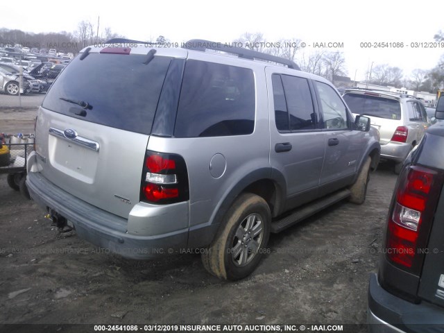 1FMEU63E26UB12512 - 2006 FORD EXPLORER XLT SILVER photo 4