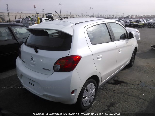 ML32A3HJ9FH054205 - 2015 MITSUBISHI MIRAGE DE WHITE photo 4