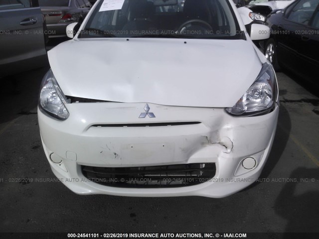 ML32A3HJ9FH054205 - 2015 MITSUBISHI MIRAGE DE WHITE photo 6