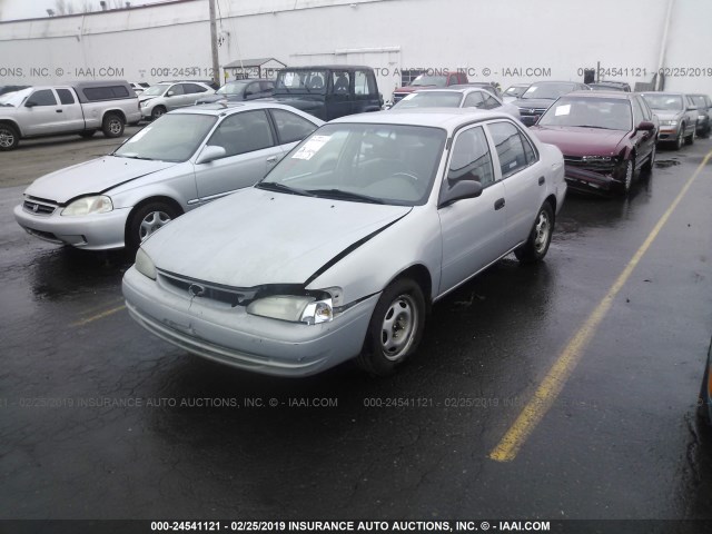 1NXBR12E9YZ366097 - 2000 TOYOTA COROLLA VE/CE/LE SILVER photo 2