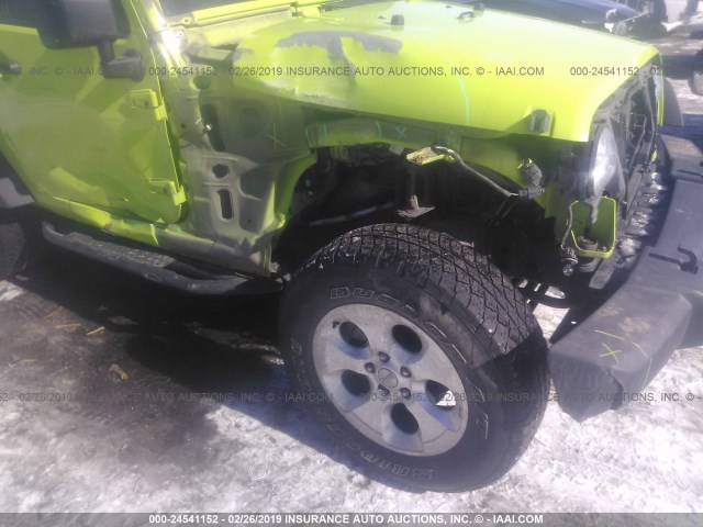 1C4AJWAG6DL509241 - 2013 JEEP WRANGLER SPORT GREEN photo 6