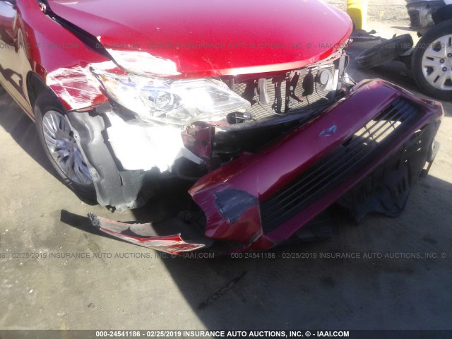 4T4BF1FK5CR190141 - 2012 TOYOTA CAMRY SE/LE/XLE 红色 照片 6