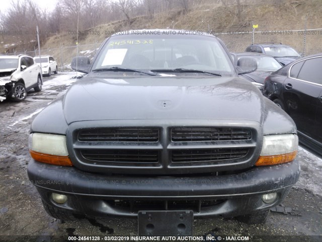 1B7HG38N62S659403 - 2002 DODGE DAKOTA QUAD SPORT/QUAD R/T BLACK photo 6