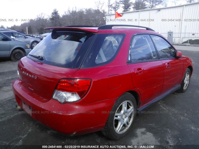 JF1GG29674G800889 - 2004 SUBARU IMPREZA WRX RED photo 4