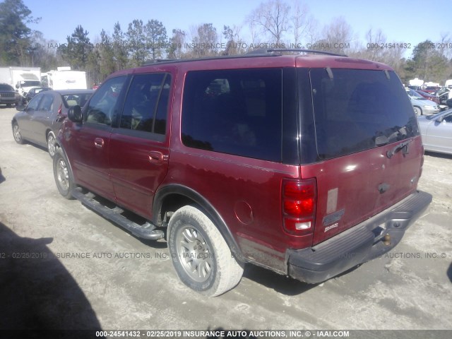 1FMRU1566YLC32591 - 2000 FORD EXPEDITION XLT RED photo 3