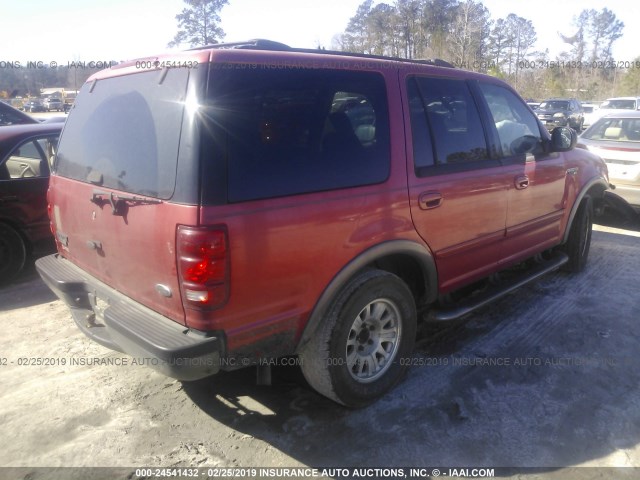 1FMRU1566YLC32591 - 2000 FORD EXPEDITION XLT RED photo 4