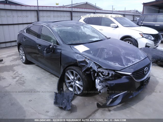 JM1GJ1T57G1471494 - 2016 MAZDA 6 TOURING GRAY photo 1