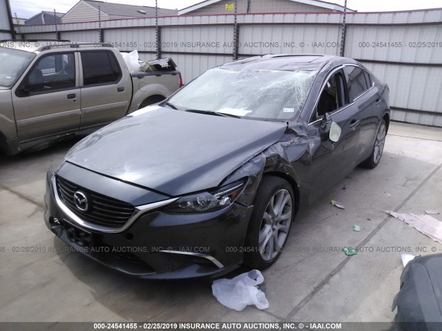 JM1GJ1T57G1471494 - 2016 MAZDA 6 TOURING GRAY photo 2