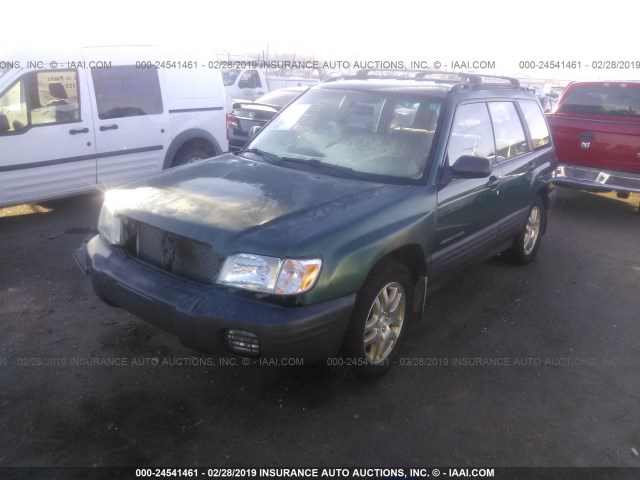 JF1SF63581H734640 - 2001 SUBARU FORESTER L GREEN photo 2