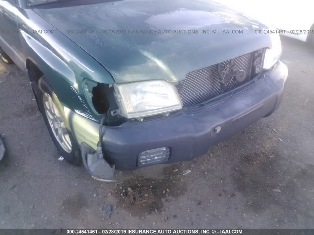 JF1SF63581H734640 - 2001 SUBARU FORESTER L GREEN photo 6