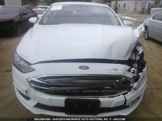 3FA6P0LU0HR314026 - 2017 FORD FUSION SE HYBRID WHITE photo 6