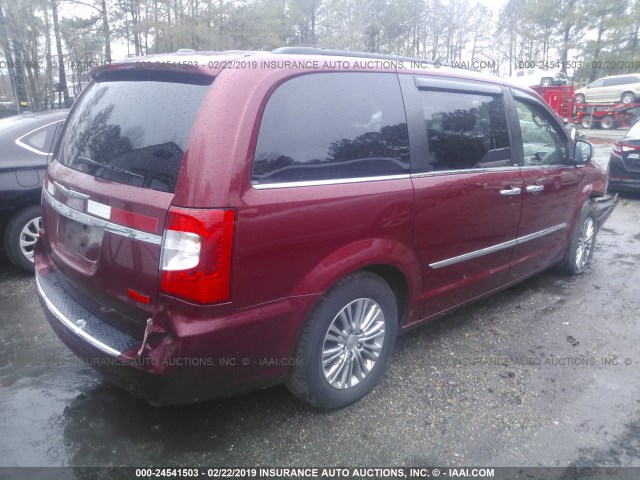 2C4RC1CG2DR778471 - 2013 CHRYSLER TOWN & COUNTRY TOURING L RED photo 4