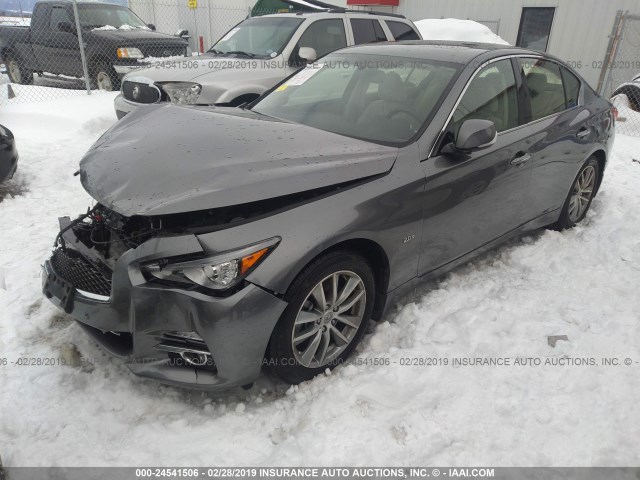 JN1CV7AR0HM680896 - 2017 INFINITI Q50 PREMIUM GRAY photo 2