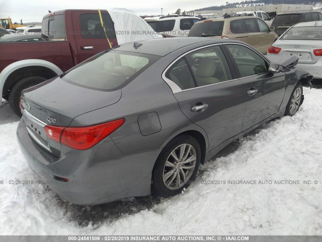 JN1CV7AR0HM680896 - 2017 INFINITI Q50 PREMIUM GRAY photo 4