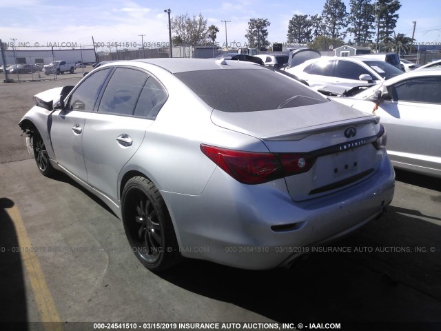 JN1BV7AP4FM330789 - 2015 INFINITI Q50 PREMIUM/SPORT SILVER photo 3