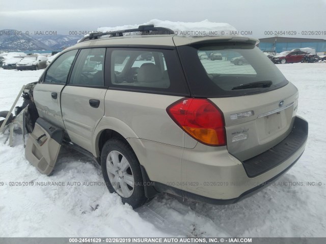 4S4BP61C557353831 - 2005 SUBARU LEGACY OUTBACK 2.5I SILVER photo 3