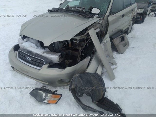 4S4BP61C557353831 - 2005 SUBARU LEGACY OUTBACK 2.5I SILVER photo 6