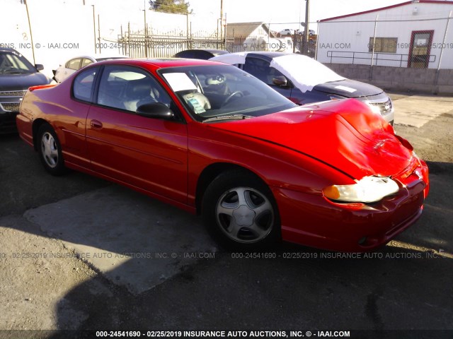 2G1WX15K919279874 - 2001 CHEVROLET MONTE CARLO SS RED photo 1