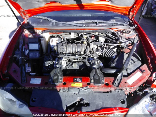 2G1WX15K919279874 - 2001 CHEVROLET MONTE CARLO SS წითელი ფოტო 10