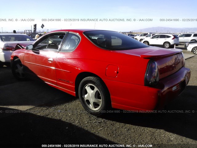 2G1WX15K919279874 - 2001 CHEVROLET MONTE CARLO SS RED photo 3