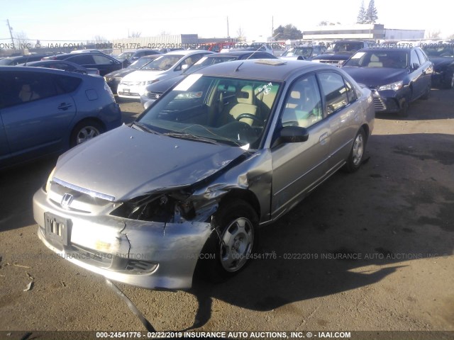 JHMES96673S031379 - 2003 HONDA CIVIC HYBRID GOLD photo 2