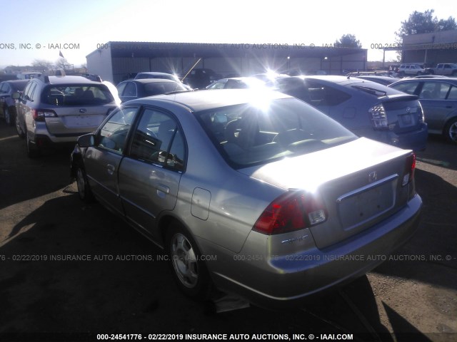 JHMES96673S031379 - 2003 HONDA CIVIC HYBRID GOLD photo 3