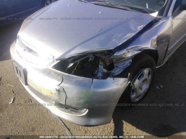 JHMES96673S031379 - 2003 HONDA CIVIC HYBRID GOLD photo 6