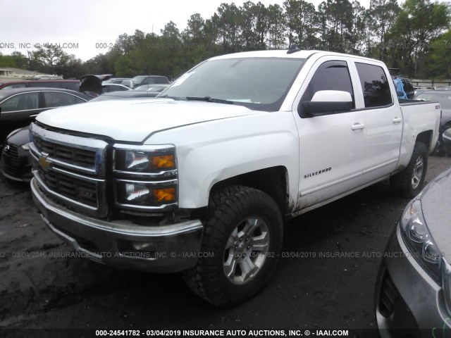 3GCUKREC3FG310537 - 2015 CHEVROLET SILVERADO K1500 LT WHITE photo 2