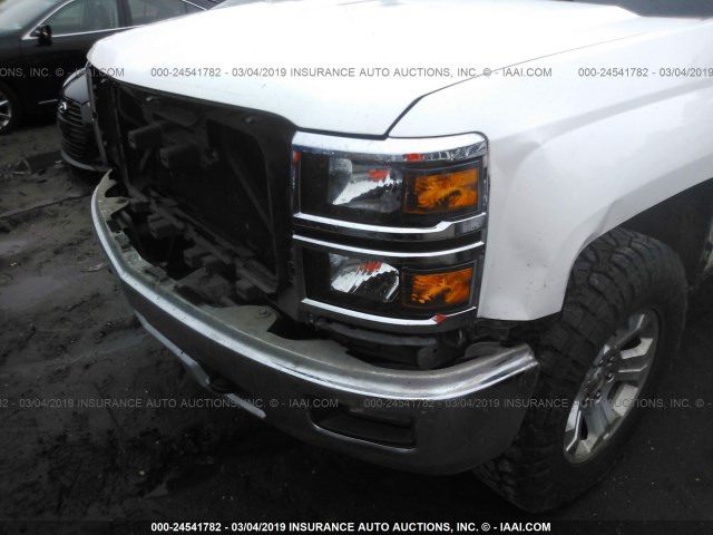 3GCUKREC3FG310537 - 2015 CHEVROLET SILVERADO K1500 LT WHITE photo 6