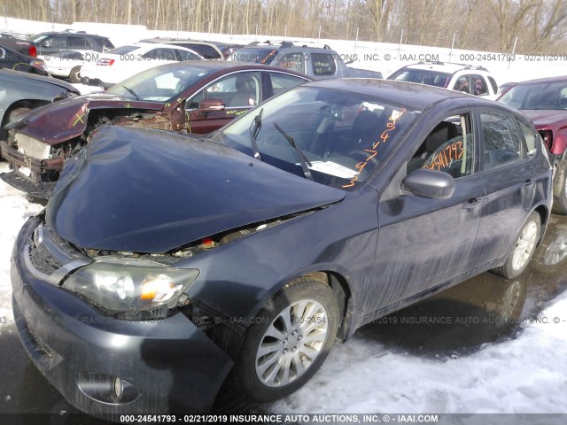 JF1GH61668H802780 - 2008 SUBARU IMPREZA 2.5I GRAY photo 2