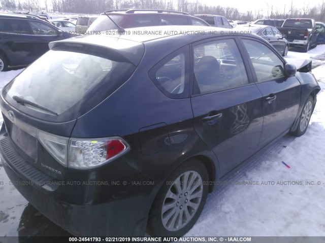 JF1GH61668H802780 - 2008 SUBARU IMPREZA 2.5I GRAY photo 4