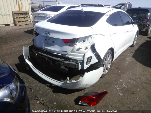 5NPDH4AE7BH018139 - 2011 HYUNDAI ELANTRA GLS/LIMITED WHITE photo 4