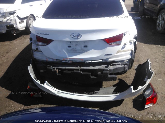 5NPDH4AE7BH018139 - 2011 HYUNDAI ELANTRA GLS/LIMITED WHITE photo 6