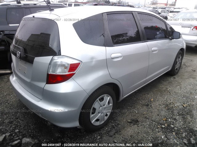 JHMGE8H31CS006068 - 2012 HONDA FIT SILVER photo 4