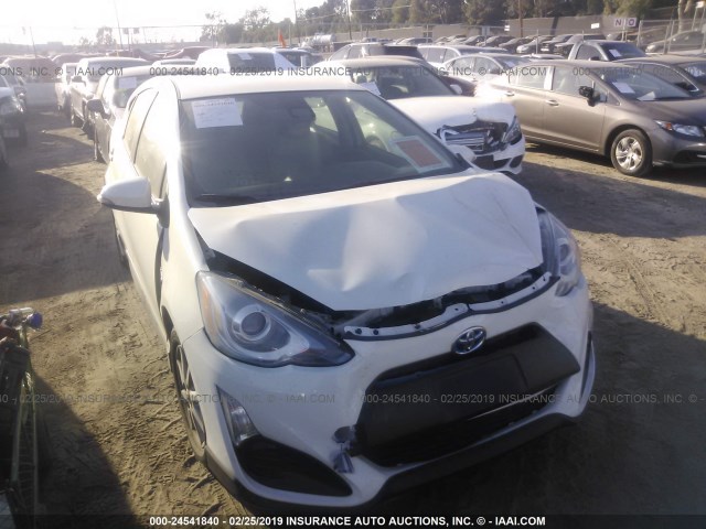 JTDKDTB38H1597202 - 2017 TOYOTA PRIUS C WHITE photo 1