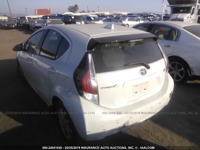 JTDKDTB38H1597202 - 2017 TOYOTA PRIUS C WHITE photo 3