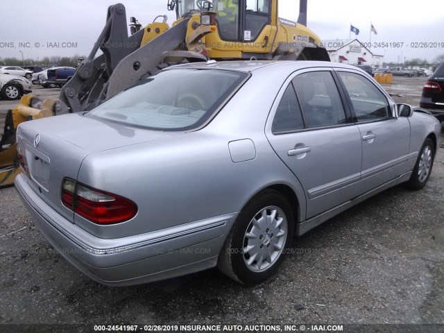 WDBJF65J11B259818 - 2001 MERCEDES-BENZ E 320 SILVER photo 4