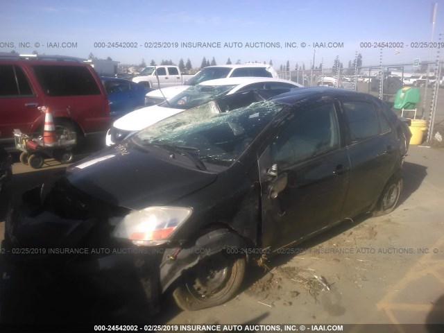 JTDBT923681258900 - 2008 TOYOTA YARIS BLACK photo 2