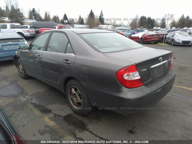 JTDBE32K540277338 - 2004 TOYOTA CAMRY LE/XLE Сұр фото 3