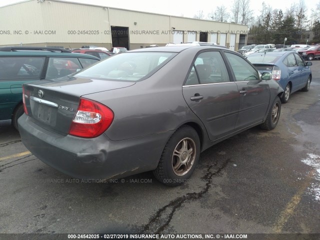 JTDBE32K540277338 - 2004 TOYOTA CAMRY LE/XLE Сұр фото 4