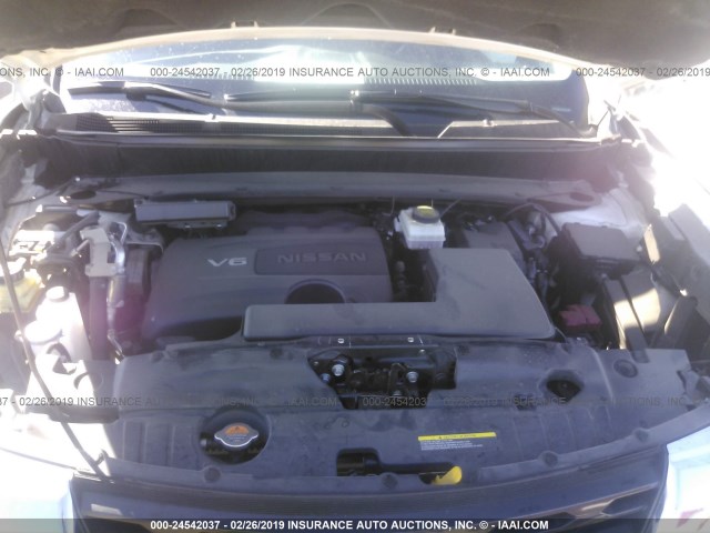 5N1DR2MN3HC907243 - 2017 NISSAN PATHFINDER S/SV/SL/PLATINUM WHITE photo 10