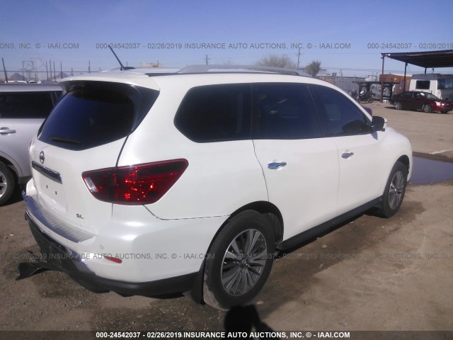 5N1DR2MN3HC907243 - 2017 NISSAN PATHFINDER S/SV/SL/PLATINUM WHITE photo 4