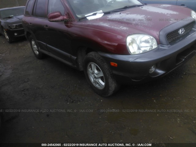 KM8SC13D04U603318 - 2004 HYUNDAI SANTA FE GLS/LX BURGUNDY photo 1