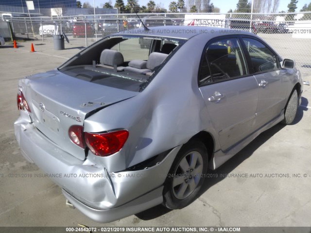 1NXBR32E88Z955184 - 2008 TOYOTA COROLLA CE/LE/S SILVER photo 4