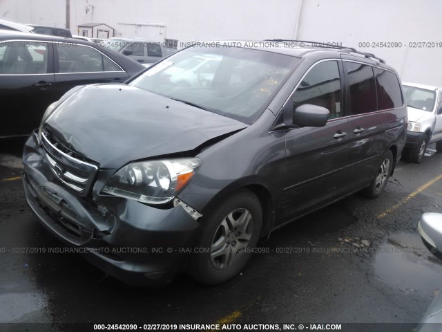 5FNRL38737B408375 - 2007 HONDA ODYSSEY EXL GRAY photo 2