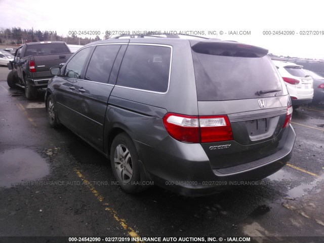 5FNRL38737B408375 - 2007 HONDA ODYSSEY EXL GRAY photo 3