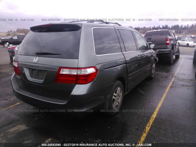 5FNRL38737B408375 - 2007 HONDA ODYSSEY EXL GRAY photo 4