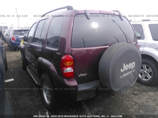 1J4GL58K62W139374 - 2002 JEEP LIBERTY LIMITED RED photo 3