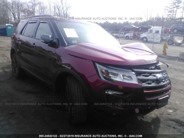 1FM5K8D89JGA50107 - 2018 FORD EXPLORER XLT RED photo 1